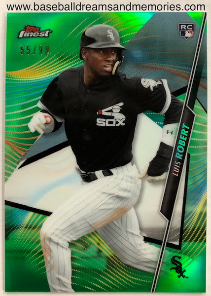 2020 Topps Finest Luis Robert Green Parallel Rookie Card Serial Numbered 55/99