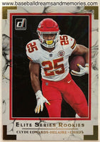 2020 Panini Donruss Clyde Edwards-Helaire Elite Series Rookies Card