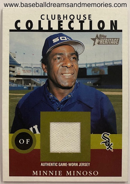 2001 Topps Heritage Minnie Minoso Clubhouse Collection Jersey Card