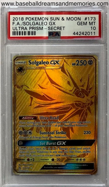 Pokemon - Solgaleo GX - 173/156 - Secret Rare - Sun & Moon: Ultra Prism