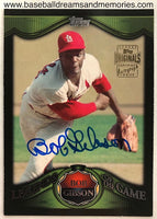 2009 Topps Originals Bob Gibson Legends Of The Game Autograph Card Serial Numbered 07/10