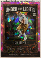 2020 Panini Legacy Cole Kmet Under The Lights Pink Cracked Ice Card Serial Numbered 08/10