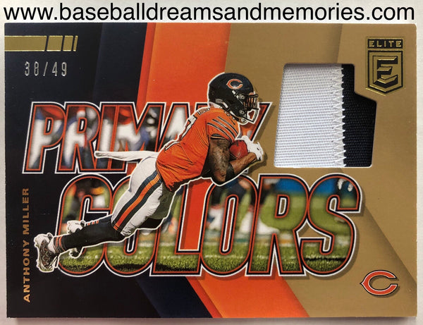 2020 Panini Elite Anthony Miller Primary Colors Jersey Patch Card Serial Numbered 38/49